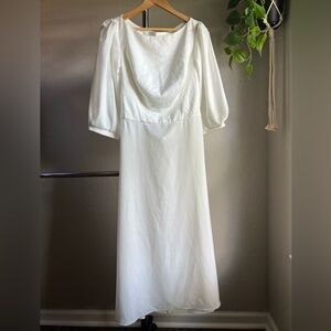 Elegant White Women's Dress